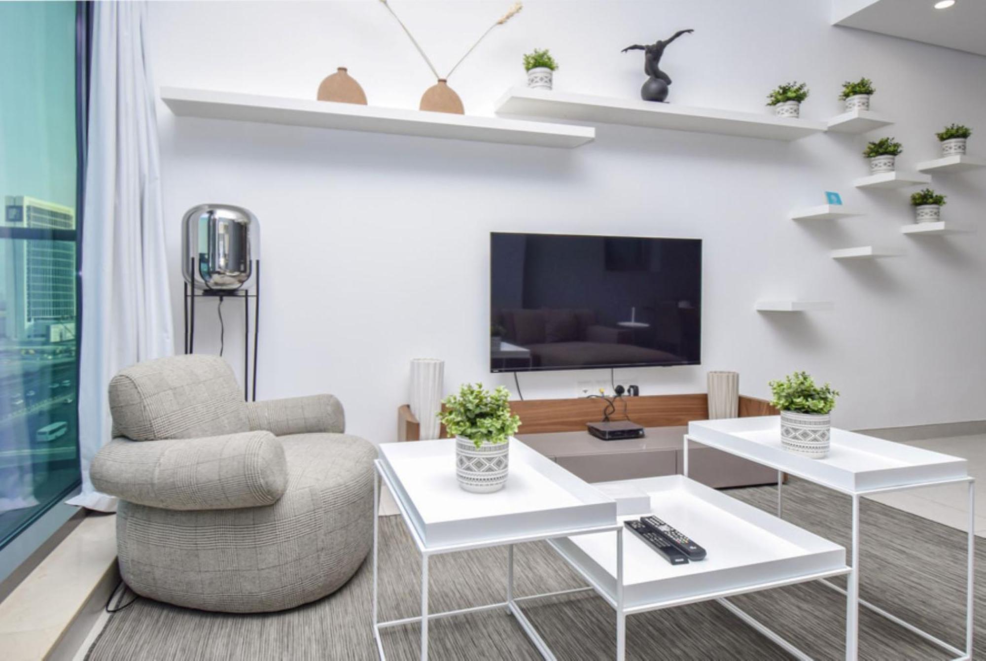 Elegant 2Br View With Rooftop Pool The Bay Dubai Eksteriør bilde