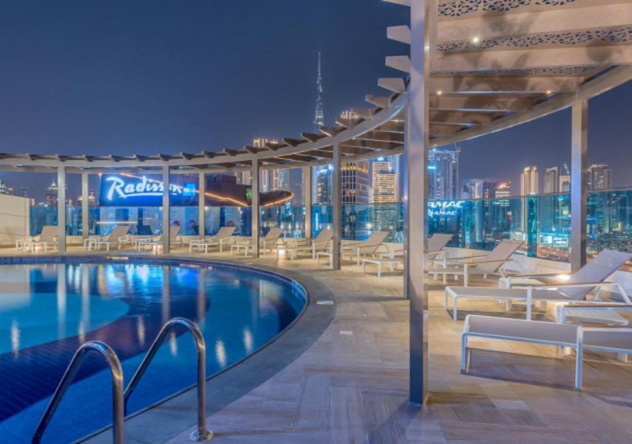 Elegant 2Br View With Rooftop Pool The Bay Dubai Eksteriør bilde